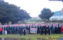 Veterans visit picture at Government House in Stanley