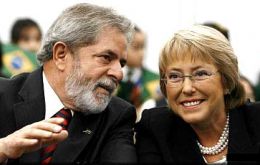 Pte. Lula da Silva and his countepart Michelle Bachelet best Latam leaders