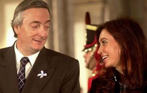 Pte. Kirchner and his wife elected President Cristina Fernandez