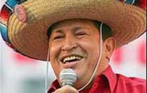 Chavez is back on stage sponsored by FARC