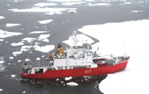 HMS Endurance currently in the Antartica