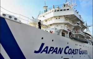Japanese coast guards'  vessel