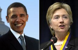 Obama and Hillary fighting neck-and-neck in the Democratic showdown