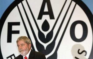 Pte. Lula da Silva open FAO meeting in Brasilia