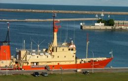 ARA Puerto Deseado set to sea last Thursday from Mar del Plata