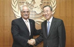 Foreign Affaire minister Jorge Taiana and UN Secretary General Ban Ki-moon last year