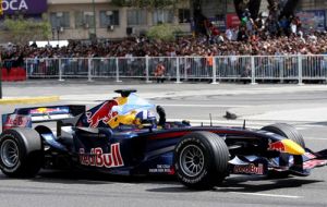 Scottish F1 driver  Coulthard on action