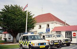 Royal Falkland Islands Police headquarters in Stanley