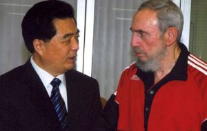 President Hu Jintao visit former Pte. Fidel Castro