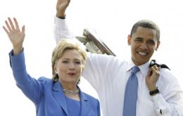 Hillary Clinton and elected pte. Barak Obama