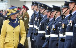 After her arrival The Princess inspected a Tri-Service Guard of Honour
