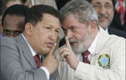 Pte. Chavez and his counterpart Lula da Silva