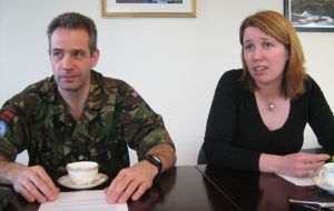 Lt Colonel Scott Malina-Derben and Ms Gough, spoke to Falklands Media on Thursday.