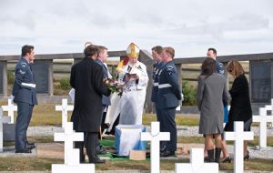The burial ceremony was conducted by Monsignor Michael McPartland.