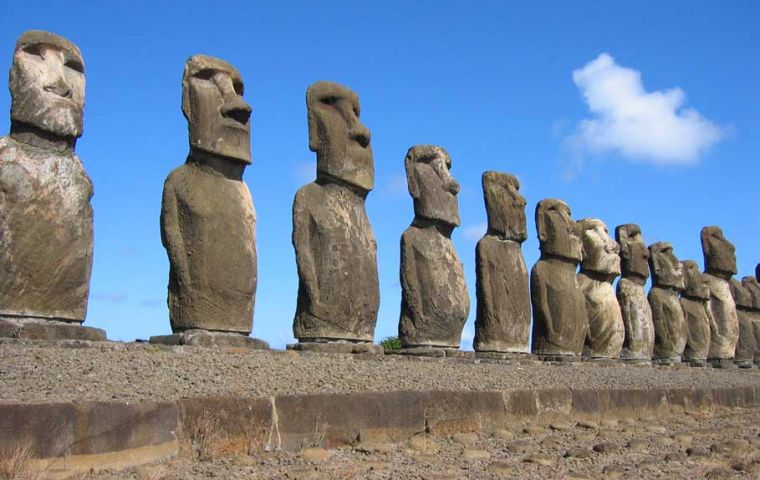 Eastger Islands:The famous monolithic statues of Rapa Nui