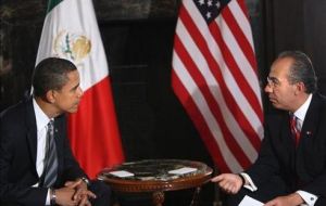 Mr. Obama will be meeting with President Calderon for the second time in two months