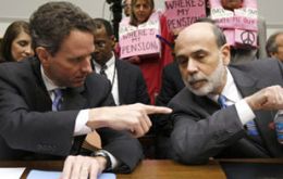 Geithner, left, said the US had to take