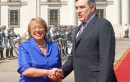 Pte. Bachelet welcome PM Brown