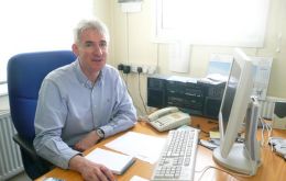 Dr.Chris  Doyle on his fifth counselling trip to the Falklands