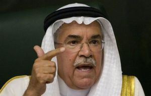 Ali al- Naimi said the price of oil will climb to $75 a barrel when demand picks up