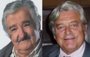 Candidates Mujica and Lacalle, the two hopefuls with greater chances of disputing the October election