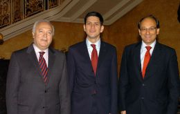 Main players of the meeting: Moratinos, Miliband and Caruana