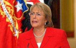 Bachelet administration’s strong stimulus plans to create jobs and provide funds are “showing their fruits”