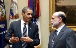 Bernanke “helped put the brakes on our economic free-fall” said Obama