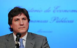 Economy minister Amado Boudou believes worst of the crisis is over