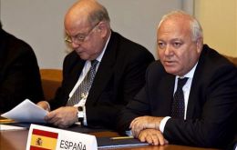 OAS Secretary General Jose Miguel Insulza and Spain’s Foreign Affairs minister Miguel Angel Moratinos