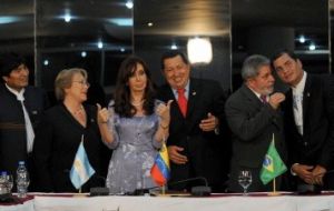 South American leaders during the summit