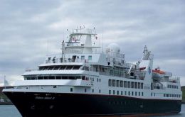 Prince Albert II, the first international cruise to call in south Chile