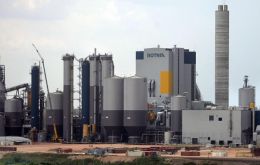The plant produces over a million tons of pulp annually