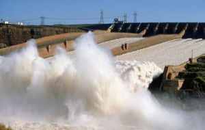 The world’s largest operational dam Itaipu in the Parana river basin