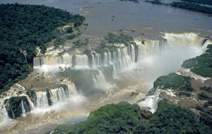 The Iguazu Falls are part of the Atlantic forest