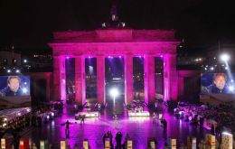 Thousands gathered in Berlin to celebrate the end of the Cold War and reunification of Germany 