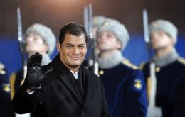 Ecuadorian president Rafael Correa on an official visit to Belgium