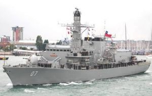 Former Royal Navy frigates now under Chilean flag