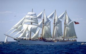Chilean navy's iconic flagship, the Esmeralda