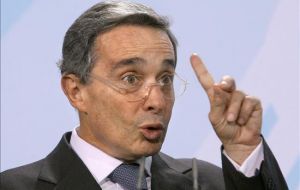 President Uribe said Colombia is not in the game of provoking