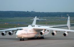 The mighty Antonov AN 225 which can fly 250 tons of payload