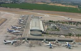 Santiago airport is LAN’s hub for South American flights  