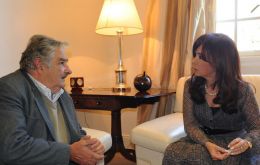 Mujica and Mrs. Kirchner Mujica held an unexpected meeting in Olivos