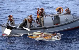 During weeks Brazilian and French navies teams searched the area for bodies and jet remains 