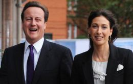 Tory leader David Cameron and wife Samantha