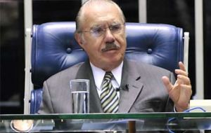 Senator Jose Sarney, President Lula da Silva’s main ally in Congress 