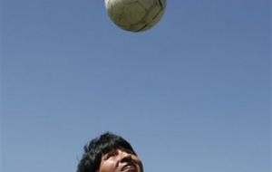 President Evo Morales is also a keen football player 