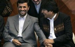 President Mahmud Ahmadinejad  with his  counterpart Morales