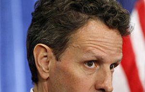 US Treasury Secretary Timothy Geithner made the claim before the US Senate commission of Finance