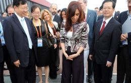 The Argentina president Cristina Kirchner in Shanghai 